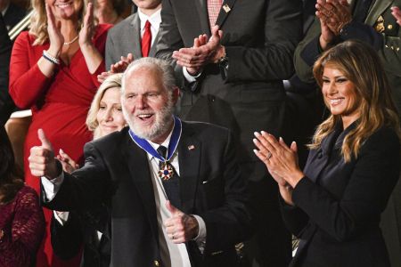 Rush Limbaugh received Presidential Medal of Freedom from Donald Trump.